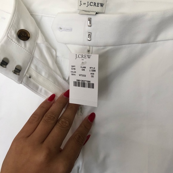 NWT: Never worn! White J.Crew trousers size 00 - Picture 1 of 4